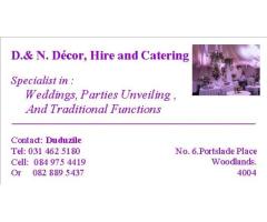 D & N Decor, Hire and Catering