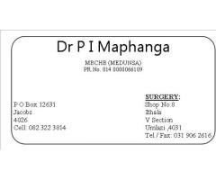 Dr P I Maphanga